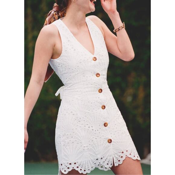 Andie The Navarino Dress in Eyelet White XL NWT - Picture 1 of 9